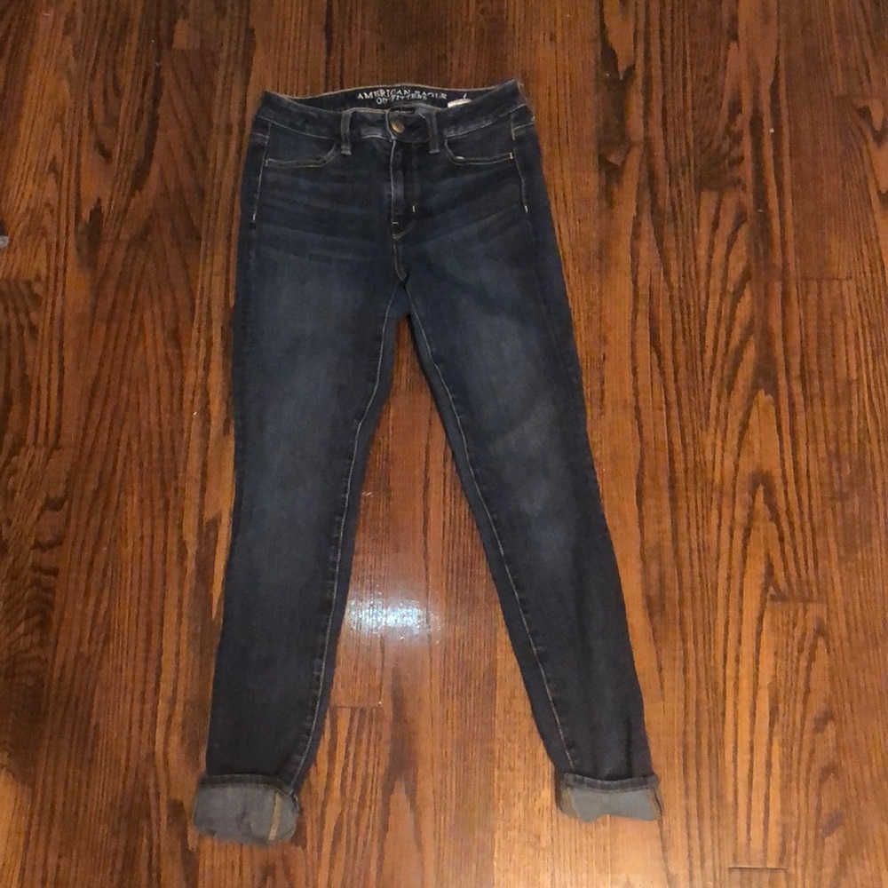 American eagle jeans 360 degrees super stretch.